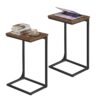 SONGMICS HOME C Shaped End Table for Couch, Small Side Table