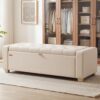 SONGMICS Storage Ottoman Bench, Linen-Look Fabric