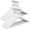 SONGMICS Wooden Hangers, Pack of 30, Coat Hangers, Pants Bar, 360° Swivel Hooks, Solid Birch Wood, Space Saving, for Jackets, Shirts, Coats, White UCRW030W02