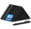 Sooez 40 Pack Bulk Pens Ballpoint, Retractable Black Ink Pens, No Bleed Pen