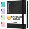 Sooez 72 Pocket Binder with Plastic Sleeves & Elastic Band, Large Capacity 8.5x11 Presentation Book Display 144 Pages, Art Portfolio Document Folder with Clear Sheet Protectors for Office School