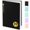 Sooez Binder with Plastic Sleeves 30-Pocket, Displays 60 Pages, 8.5"x11"