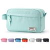 Sooez Original High Capacity Pencil Case, Big Pencil Bag Pouch Box Organizer Pen Case, Aesthetic Supply for Girls Adults, Portable Journaling Supplies with Easy Grip Handle & Loop, Mint Green