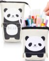 Sooez Standing Pencil Case, Cute Stand up Pencil Pouch, Telescopic Pen Bag