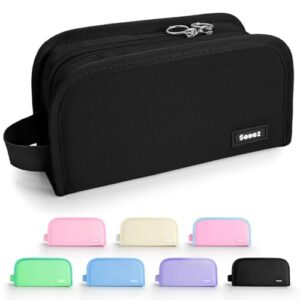 Sooez Wide Opening Pencil Case, Large Capacity Pencil Pouch Organizer Aesthetic Pencil Bag for School Supplies Stationery, Marker Pouch Makeup Bag Organizer