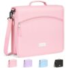 Sooez Zipper Binder Bag, 2-Inch 3 Ring Binder with Shoulder Strap & Handle