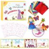 SOOVSY Magnetic Foil Art & Craft Fun Kit for Kids, Princess Foil Story Book with 77 Magnets & 100 Color Sheet, DIY Creative Activity, Travel Toys, Gifts Set for Ages 4, 5, 6, 7, 8, 9