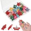 Sorcristy 30 Pack Colorful Star Push Pins Decorative Thumb Tacks