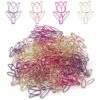 Sorcristy 50 Pcs Cute Flower Tulip Shaped Paper Clips Set