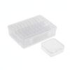 Sort Small Parts with Divided Transparent PP Storage Box, Stackable Organizer Bin with Lid for Desk or Drawer (1 Pack)