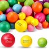 Sotiff 100 Pieces Motivational Stress Balls Bulk for Adults Colorful Foam Inspirational Relief Quotes Stress Squeeze Balls Pack Employee Appreciation Gift for Relief Encouraging(Mixed Size,Ten Colors)