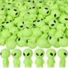 Sotiff 50 Pcs Mini Alien Rubber Figures Funny Cryptid Figurines Prank Theme Decor Novelty Gifts for Prank Hide Seek Space Alien Party Favors Goodie Bags Piñata Filler Party Supplies Gifts Boxes