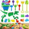 Sotodik 22PCS Dinosaur Beach Toys for Kids, Toddler Sand Toys Set