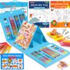 Soucolor 283 Pcs Art Supplies Drawing Set Easel Pads Coloring Book Gift