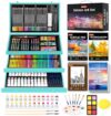 Soucolor Art Supplies, 192-Pack Deluxe Art Set Drawing Painting Supplies Art Kit with Acrylic Pad, Watercolor Pad, Sketch Book, Canvases, Acrylic Paint, Crayons, Pencils, Gifts for Artists Adults