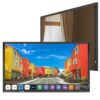 Soulaca 55 inches 4K UHD webOS Smart Mirror TV with Obsidian Black Aluminum Frame WiFi & Bluetooth Smart Gallery Fireplace