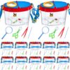 Soulchen 12 Set Bug Catcher Kit for Kids Educational Bug Catching Kit Including Insect Transfer Tweezers Magnifying Glasses Sticks Observation Cages Shoulder Straps, Summer Outdoor Toys