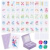 Soulchen 168 Pcs Premium American Mahjong Playing Cards, Large Print Waterproof PVC Card Set with 4 Dice & Storage Case, Elegant Lavender, Easy-to-Read Mahjong for Adults, Seniors, Travel, Gift Giving