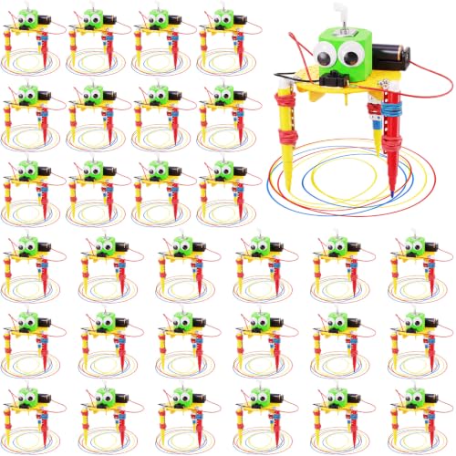 Soulchen 30 Pcs Doodling Robot Building Kits Stem Craft Kits for Kids 8-12, Stem Robotics Kit Toys Educational Robotics DIY Project for Classroom Activities Science Experiments and School Clubs