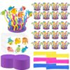 Soulchen 36 Pcs Under The Sea Coral Reef Craft Kit Back to School Gifts Summer DIY Twistable Pipe Cleaner Set Kids Art Supplies for Creative DIY Ocean Activity Parties Classroom Rewards (Ages 5-12)