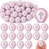 Soulchen 48 Pcs Mini Baseball Cross Strees Ball Baseball Christian Cross Gifts Sports Bulk Squeeze Stress Balls for Athletes, Team Training, Religious Events, 1.57 Inch Foam Relief Squeezables