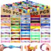 Soulchen 500 Pcs Marble Mesh Fidget Toys Bulk Stress Relieve Fidget Toy Silent Quiet Sensory Finger Blocks for Adults Office Anxiety Gifts, Helped with ADHD