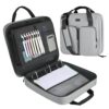 Soulgo 3 Inch Zipper Binder 3 Ring with Shoulder Strap & Multi-Pocket