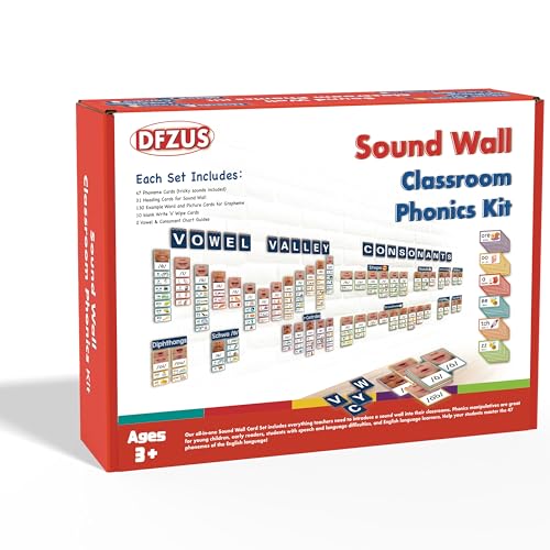 Sound Wall Classroom Phonics Kit, Science of Reading Sound Wall Consonants & Vowel Valley Classroom Decor, Phonemic Awareness, ESL Speech Therapy Materials, Science of Reading(220 Cards)