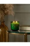 Soy Wax Candle Amber Scent - 14 oz - Handmade Glass Jar Candle for Home Fragrance, Aromatherapy, Long Burn Time - Green