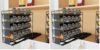SpaceAid Pull Out Spice Rack Organizer with 20 Jars, Heavy Duty Slide Out Seasoning Organizer for Kitchen Cabinets, with 801 Labels and Chalk Marker, Right Facing (Pack of 2)