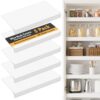 SpaceAid Wire Shelf Covers, PVC Wire Rack Cover for Pantry and Closet Shelving, Durable Shelves Liner for Kitchen Pantry Rack, 36" W x 12" D, White 5 Pcs