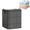 Spacious Moving Storage Bin-Large Capacity Zippered Fabric Organizer, Foldable Reusable Organizer for Home, Closet & Dorm for Comforters, Bedding, Clothes & Moving，1 pcs