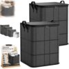 Spacious Moving Storage Bin, Large Capacity Zippered Fabric Organizer