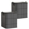 Spacious Moving Storage Bin Zippered Organizer for Clothes，2PC：110L