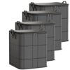 Spacious Moving Storage Bin Zippered Organizer for Clothes，4PC：180L