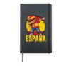 Spain Dabbing Boy Spanish Flag Hardcover Journal, Black