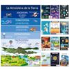 Spanish Earth Science Posters for Classroom - Set of 13 Geography Geology Posters 11x17 Inch, Spanish Geographic Features Educational Poster Set, Earth Science Wall Decor for High School Classroom Bulletin Board