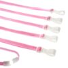 Specialist ID 5 Pack - MRI Safe ID Lanyards (No Metal) with Plastic No Twist Clip & Safety Breakaway Clasp - Badge Holder (Pink)