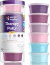 Special Supplies Therapy Putty for Kids and Adults - Resistive Hand Exercise Stress Relief Kit, Set of 6 Strengths, 3 Ounces of Each Putty - Unicorn Colors