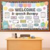 Speech Therapy Bulletin Board Set Composition Notebook Classroom Decorations Language Pathologist Bulletin Board Inspirational Affirmations Cutouts for Back to School Office Classroom Decor