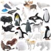 SpeedNexly 22 Pcs Miniature Arctic Animals Figurines Toys for Cake Toppers