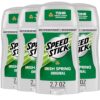 Speed Stick Antiperspirant Deodorant for Men, 72 HR Sweat & Odor Protection, Irish Spring Scent, 2.7 oz Stick (4 Pack)