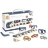 SPEEDY MONKEY Wooden Car Transporter Train Toy for Pretend Play Ages 1+