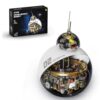 Spherical Robot Building Set, Remote Control Rolling Ball Robot Building Kit 800+PCS, Transparent Shell, Magnetic Split Design, Display Decor for Sci-Fi Fans, Futuristic Model Ornament