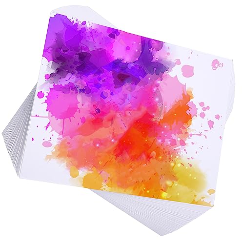 Spiareal 100 Sheets 8 x 10 Inch Watercolor Paper Bulk 140 Lb/300 GSM White Construction Paper Cold Press Blank Cotton Art Paint White Color Pad Artists Drawing Christmas Cards