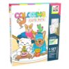 SpiceBox: Kits for Kids - Coloring Cute Pets - Art Set, 24 Page Pad, Playful Animal Illustrations, 18 Watercolor Pencils & 2 Paint Brushes, Kids 8+