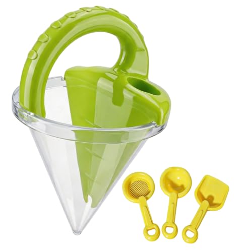 Spilling Funnel, Sand Castles Building Funnel, Diys Beach Toys, Sand Toys, BeachFunnel, BeachToy Set with Carry Handle Bucket and 3 SandTool, for Water Mixing Toy SpillingFunnel and Adult Castles