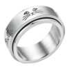Spinner Rings for Women - Cute Cat Pattern Rotating Spinner | Fidget Ring