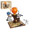 Spinning Solar System Space Building Kit, Book of Planets Building Blocks