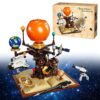 Spinning Solar System Space Building Set with Book Base, Compatible with Lego Space, Rotatable Planets & Rocket Sets, 672PCS STEM Educational Mechanical Space System Toys for Boys Girls Adults